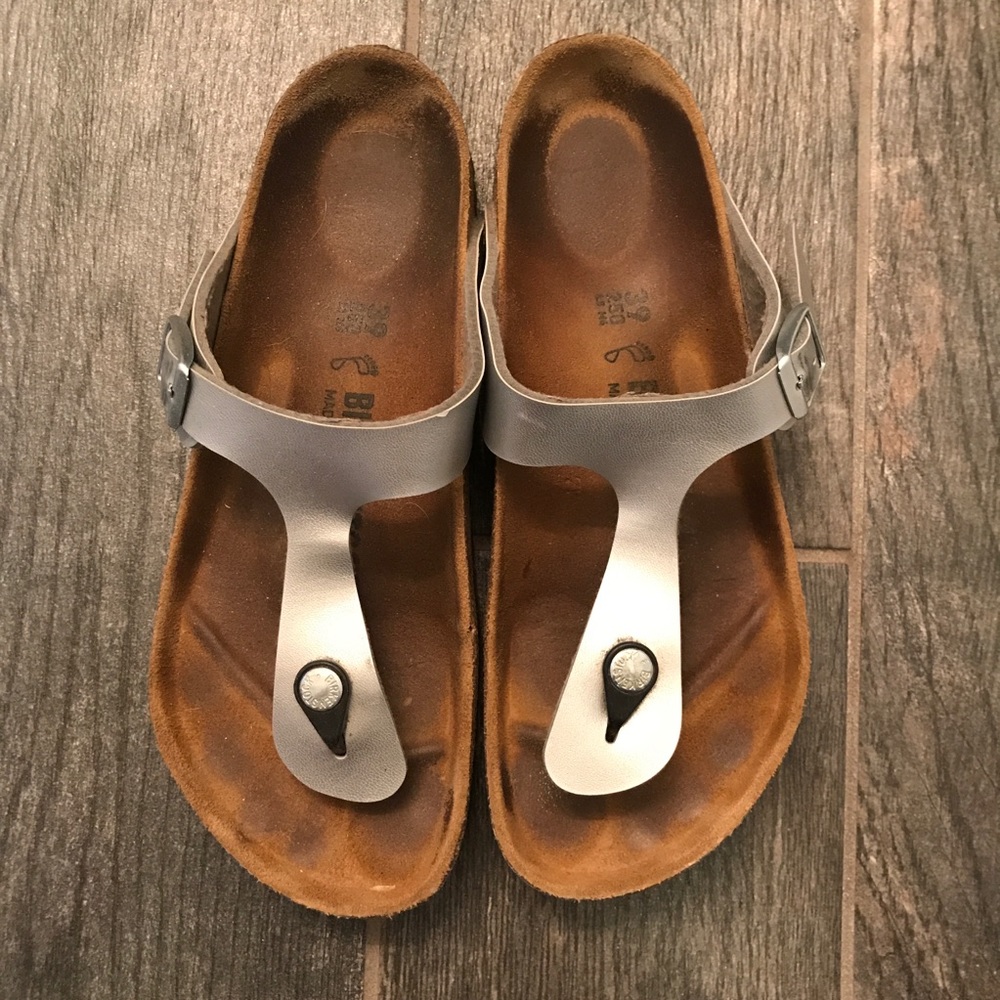 Birkenstock Gizeh Birko-Flor Silver